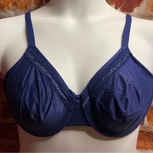 Wacoal perfect primer full figure underwire bra in navy blue Sz 36C